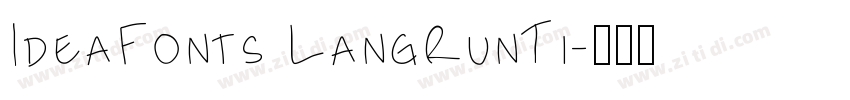 IdeaFonts LangRunTi字体转换
